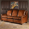 Ettore Leather Three Seater Sofa