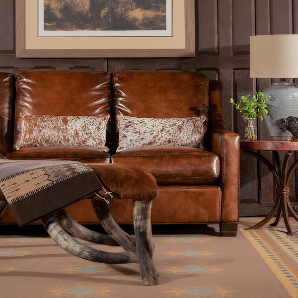 Ettore Leather Three Seater Sofa