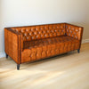 Felix Leather Chesterfield Three Seater Sofa