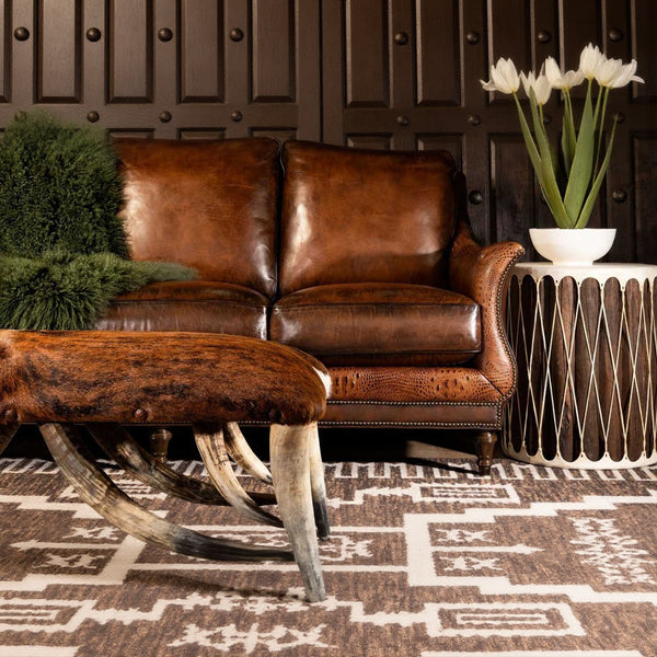 Andrei Leather Three Seater Sofa