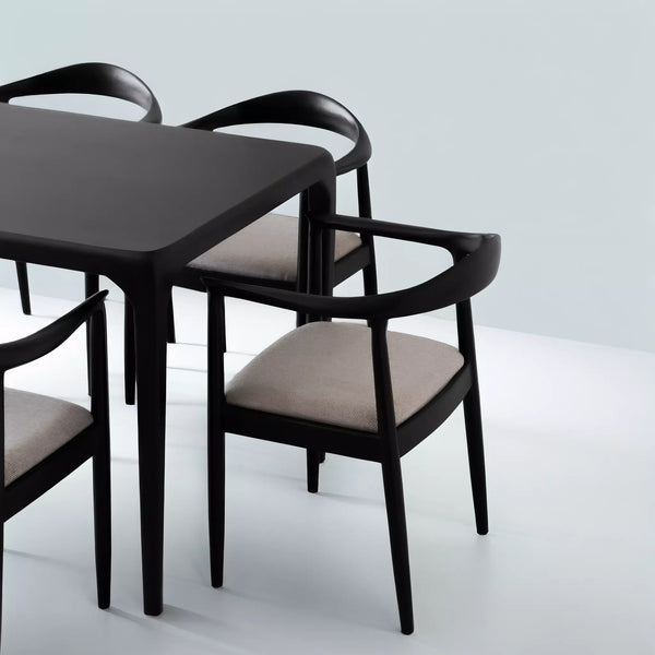 Faber Black 6 Seater Dining Set