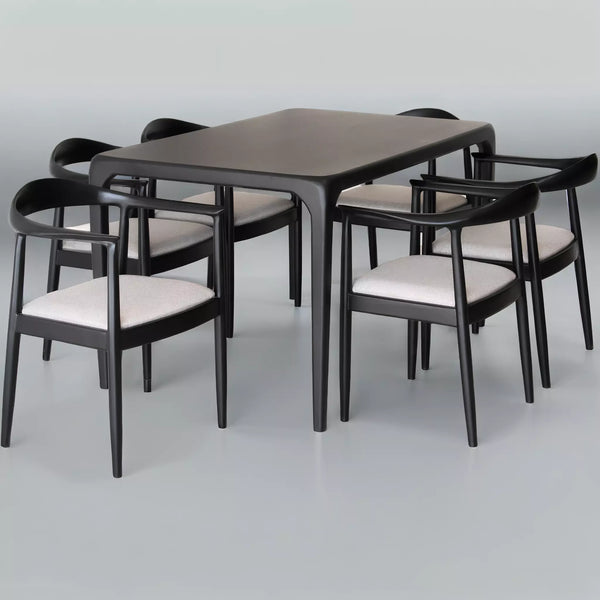 Faber Black 6 Seater Dining Set