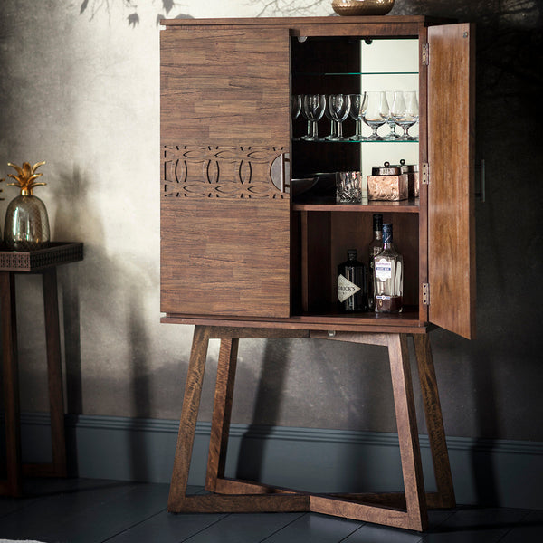Bohème Retreat Cocktail Cabinet – Brown
