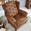 Wing chair 102x93x102 brown CHESTERFIELD
