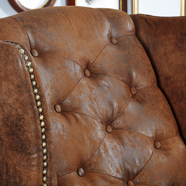 Wing chair 102x93x102 brown CHESTERFIELD