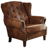 Wing chair 102x93x102 brown CHESTERFIELD
