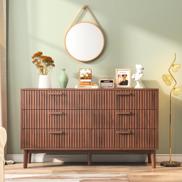 6 Drawer Solid Wood Double Dresser