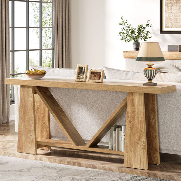 70.9" Extra Long Console Table, Farmhouse Entryway Table