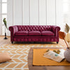 Fionna Leather Chesterfield Three Seater Sofa