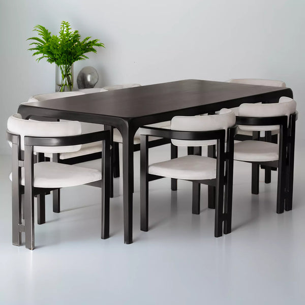 Astra Black 6 Seater Dining Set