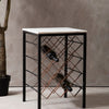 Fifty Five South White Templar Wine Rack Table With Marble Top