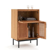 La Redoute Intérieurs Oak Waska Oak & Cane Bar Cabinet