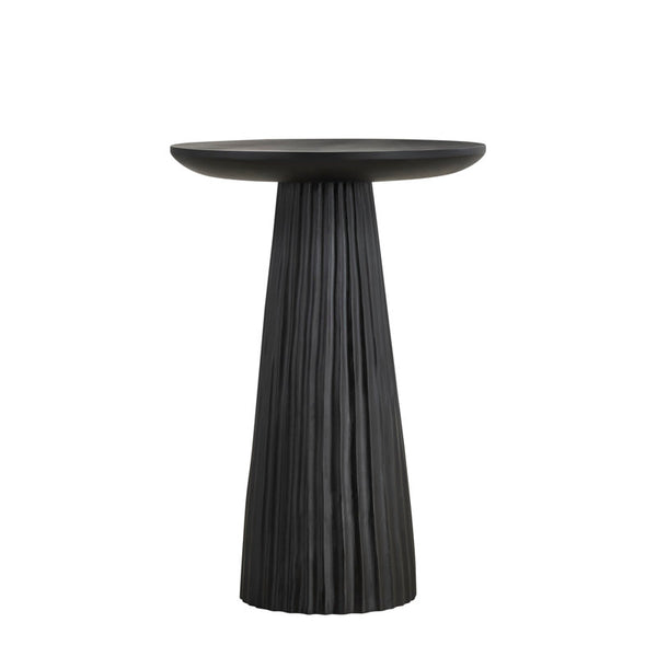 Adejinmi Black Finished Wood Side Table