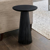 Adejinmi Black Finished Wood Side Table