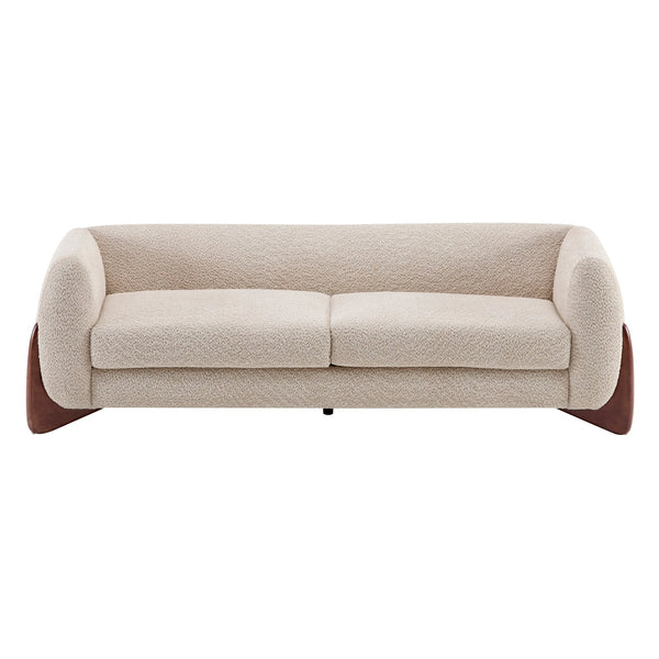 Alma Upholstered Boucle 3-Seat Sofa by Christopher Knight Home