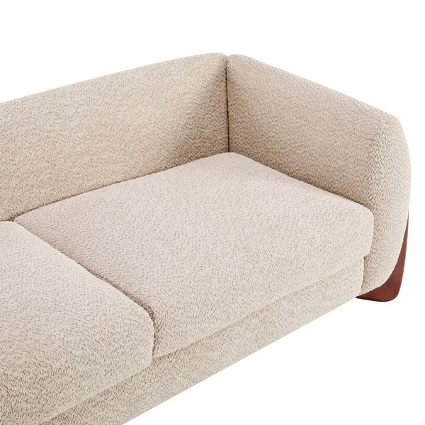 Alma Upholstered Boucle 3-Seat Sofa by Christopher Knight Home