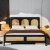 Aloysia Platform Storage Bed with Rattan Headboard and Footboard