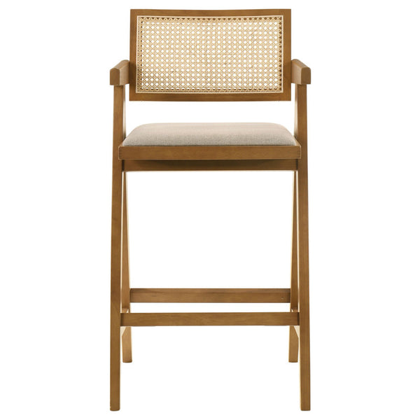 Alphild Upholstered Counter Stool with Solid Wood Frame (Set of 2)