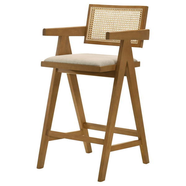 Alphild Upholstered Counter Stool with Solid Wood Frame (Set of 2)