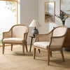 Andel 28.5'' Wide Farmhouse Rattan Solid Wood Armchair (Set of 2)