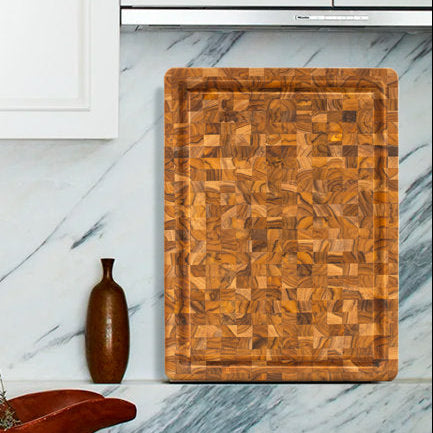 Anders Sturdy Teak Wood with Edge Grain Cutting Board