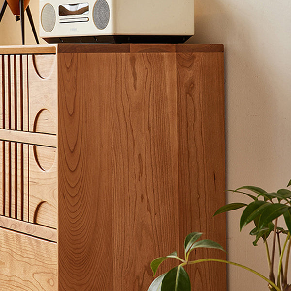 Antique 5 drawers solid wood cherry Accent Chest