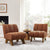 Art Leon Modern Wood and Fabric Accent Sofa Chair
