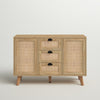 Atwood 3 - Drawer 2 - Door Accent Nature Rattan Cabinet