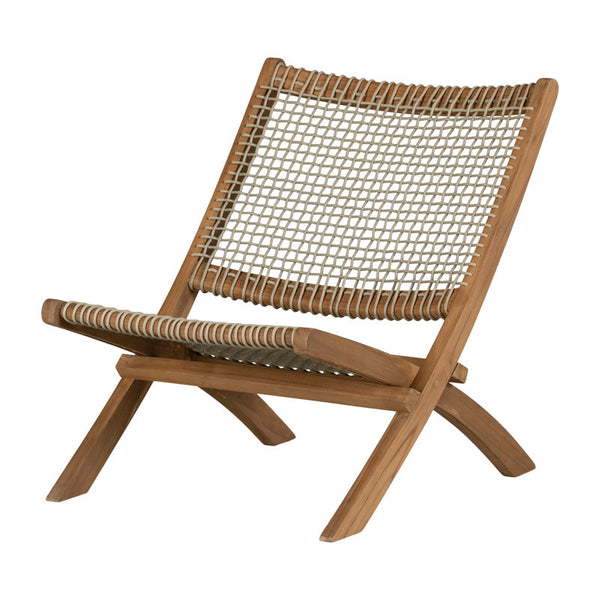 Balka Wood And Woven Rope Lounge Chair