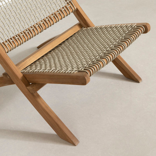 Balka Wood And Woven Rope Lounge Chair