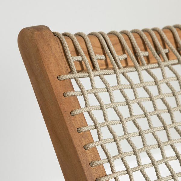 Balka Wood And Woven Rope Lounge Chair