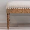 Barlow Upholstered Wood Seashell Entryway Bench