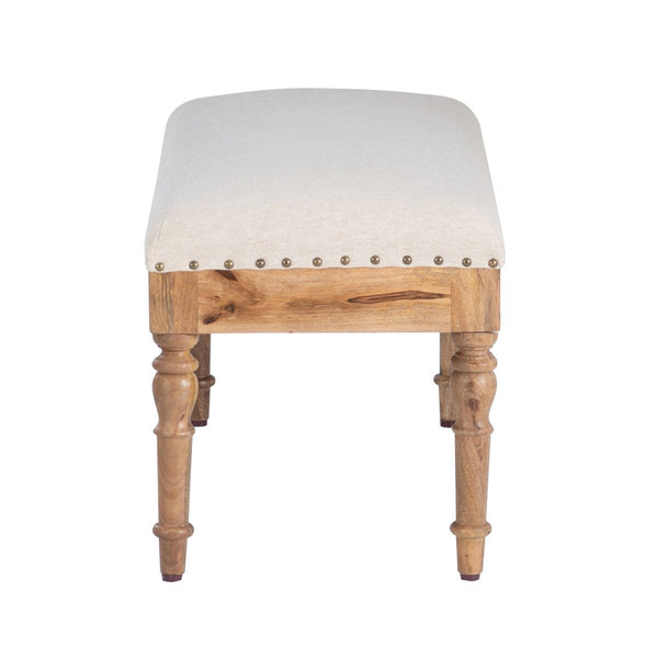 Barlow Upholstered Wood Seashell Entryway Bench