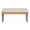 Barlow Upholstered Wood Seashell Entryway Bench