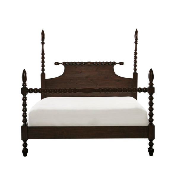 Beckett Solid Wood Low-Profile Bed Frame with Spindle Design