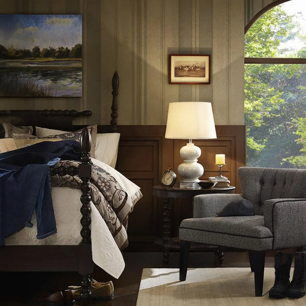 Beckett Solid Wood Low-Profile Bed Frame with Spindle Design