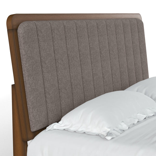 Bollen Solid Wood Upholstered Headboard Bed Frame