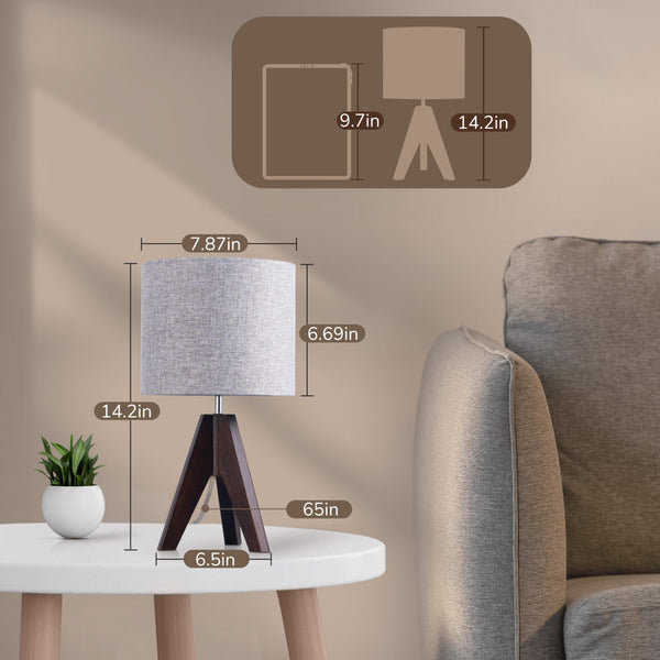 Brabazon Solid Wood Table Lamp (Set of 2)