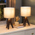 Brabazon Solid Wood Table Lamp (Set of 2)