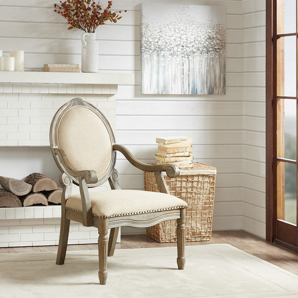 Madison Park Brentwood Traditional Exposed Wood Armchair