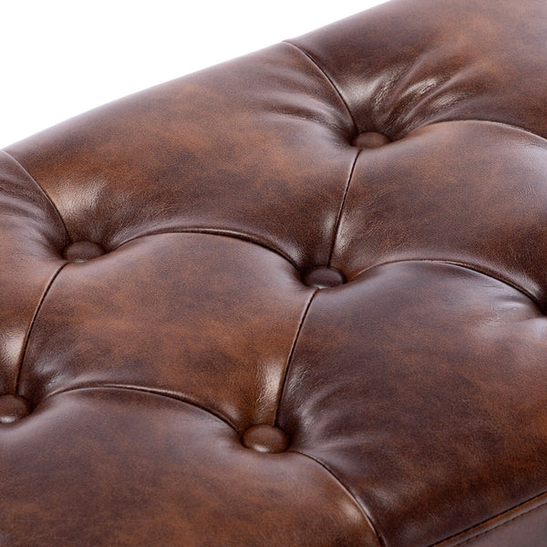 Modern 44" Length Button Tufted Bench