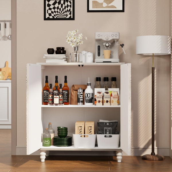 COSIEST Solid Wood Buffets and Sideboards Storage Cabinet