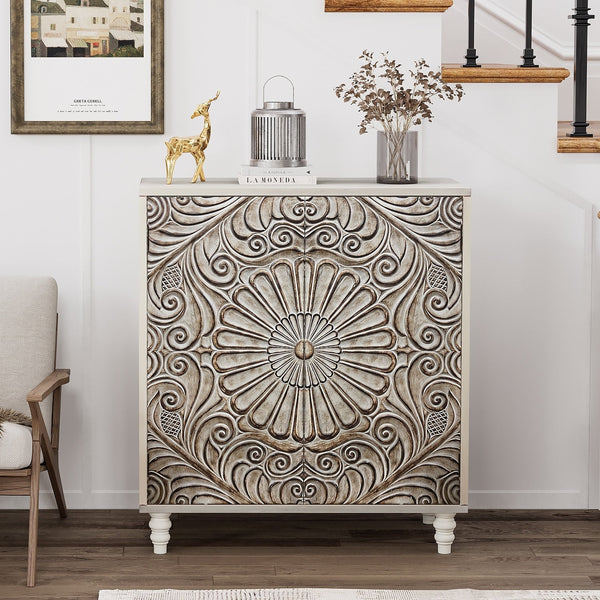 COSIEST Solid Wood Buffets and Sideboards Storage Cabinet