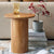 Cara light mango wood side table