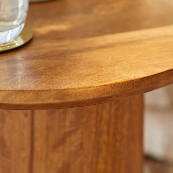 Cara light mango wood side table