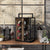 Aberdour Rustic Oak Metal 3-bottle Wine Rack by Carson Carrington