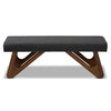 Carson Carrington Ullaberg Mid-century Modern Upholstered Boomerang Bench