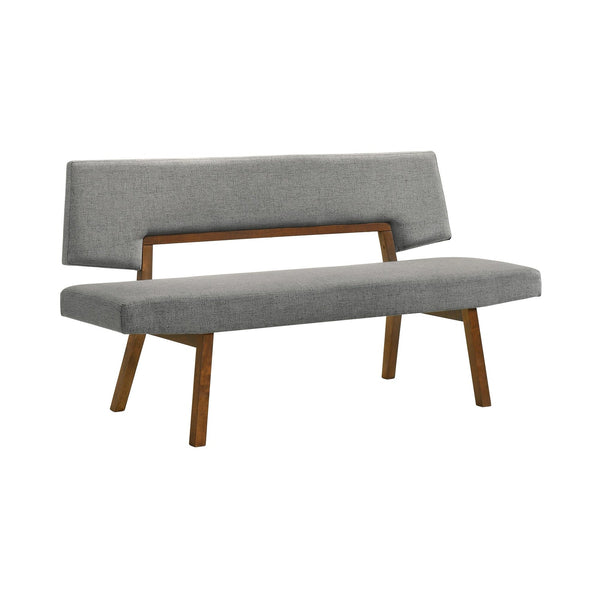 Channell Mid-Century 63" Upholstered Wood Entryway Dining Bench