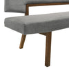 Channell Mid-Century 63" Upholstered Wood Entryway Dining Bench