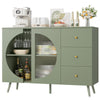 Chanyah 47.2" W Kitchen Sideboard with 3 Drawers & Wine Glass Holder